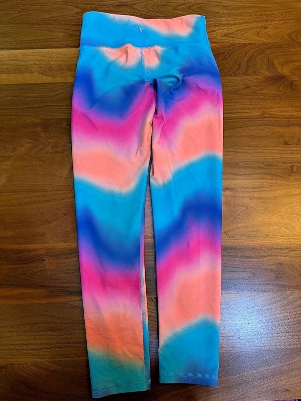 Old Navy High-Waisted PowerSoft 10/12 Leggings for Girls Tie-Dye Leggings Blue &